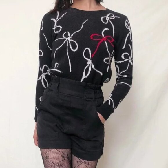 Ann Taylor "Ribbons & Bows" Crewneck Sweater - Picture 1 of 15